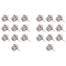 20X UHF Hona SO239 Jack Bulkhead Lod Panel Mount RF Rak Kontakt, Silver
