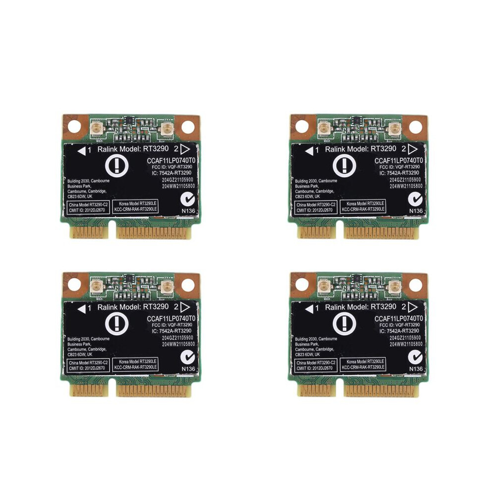 4X 150Mbps 2.4Ghz Rt3290 802.11B/G/N Wireless Wlan Wifi + Bt 3.0 Half Pci-E Card For Cq58 M4 M6 4712880288695