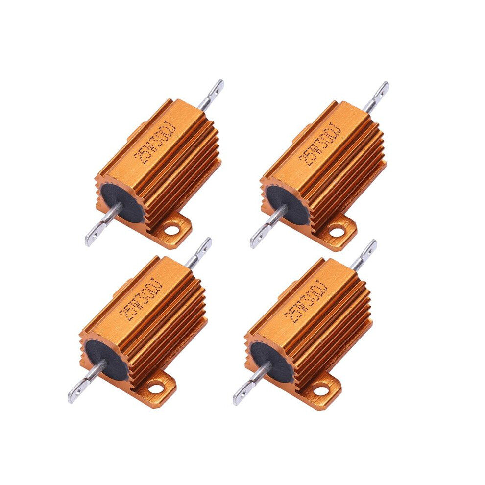 4 Pcs Aluminum Clad Wire Wound Resistors 25W 30 Ohm 5% 4711329331022