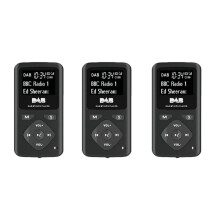 3X DAB/DAB Digital Radio 4.0 Personal Pocket FM Portable Radio Earphone MP3 Micro-USB for Home