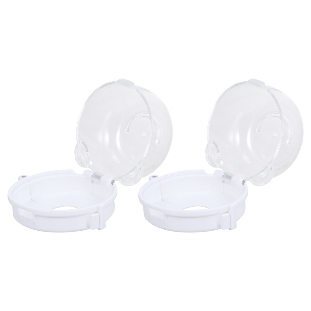 4Pcs Gas Stove Knob Covers Durable Protective Guard For Kids White Vaguelly