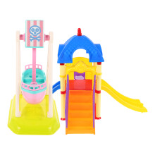 4Pcs Plastic Mini Slide Toy Model Kids Playground Decor for Dollhouse