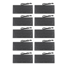 10X Wire Keyboard Ultra-Thin Quiet Small Size 78 Keys Multimedia Usb Keyboard for Laptop Pc
