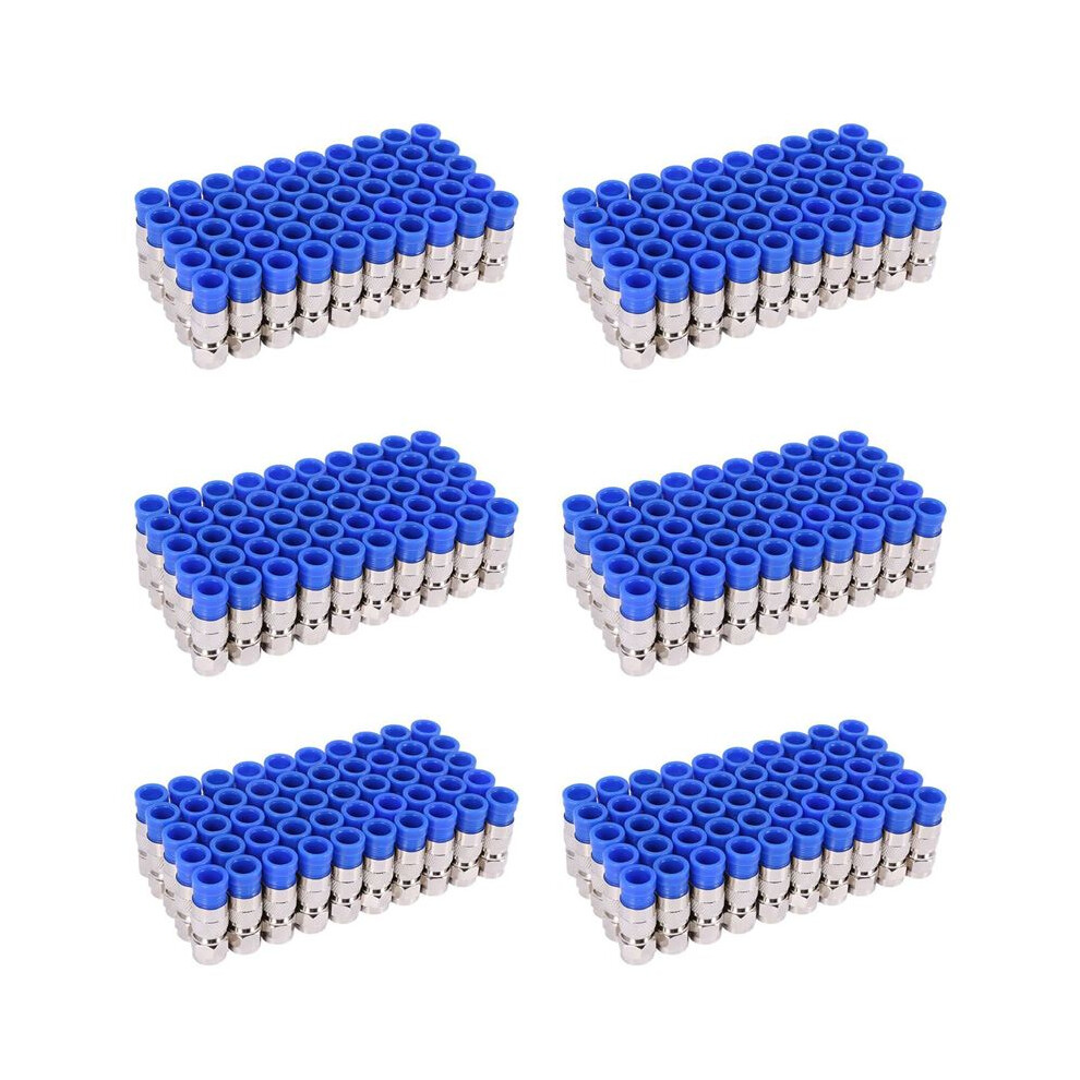 300Pcs Rg6 Compression Connectors Coaxial Cable Waterproof Connection F Compression Connector Rg6 Coaxial Compression 6032137168913