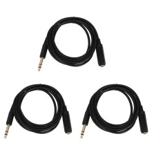 3piezas 6.35MM (1/4 Pulgada) Enchfue Estéreo Machoa A 6.35MM (1/4 Pulgada) Cable Hembra, Cable de Audio Chapado en Oro Cable Estéreo, Cable de