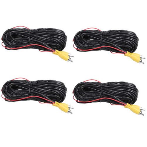 4X Reverse Rear View Parking Camera Video RCA Extension Cable Car Wire, 10 M