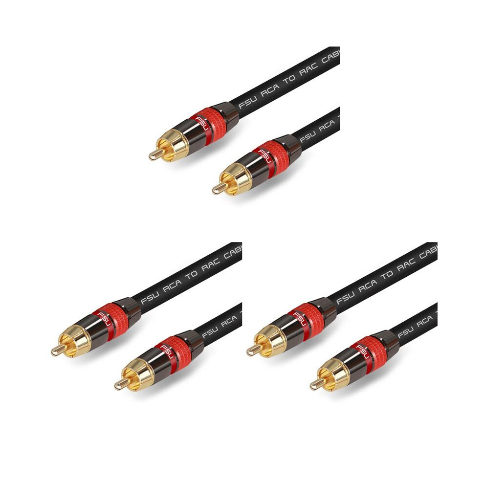 3X Fsu Digital Audio Rca Cable Premium Stereo Rca To Rca Coaxial Spdif Cable Male Speaker Hifi Subwoofer Cable Av 0.5M 6034171914761