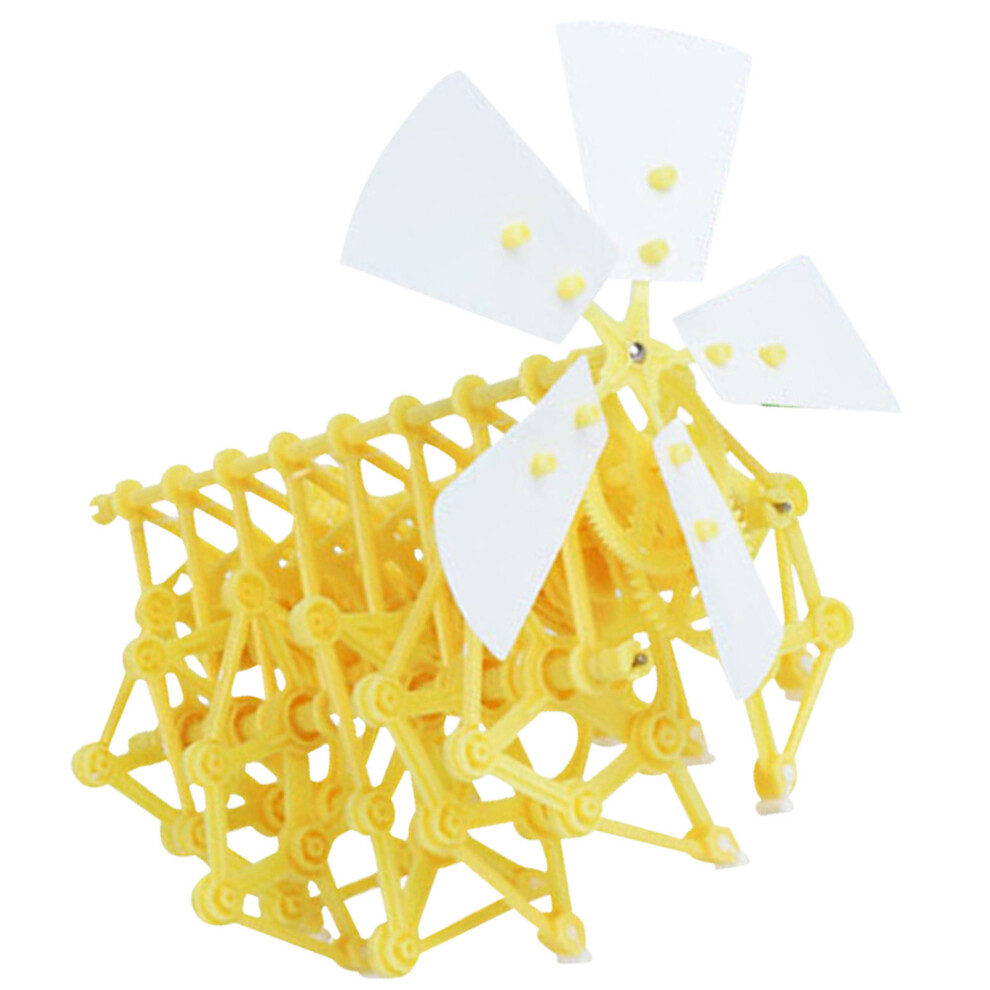 Photos - Construction Toy 4Sets Durable Yellow Plastic Wind-Up Building Puzzle Toy for Children