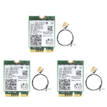 3X AX201 AX201NGW CartãO WiFi com 2XAntenna M.2 CNVio2 2.4 Ghz/5Ghz WiFi 6 3000Mbps 5.1 Adaptador WiFi para Win10
