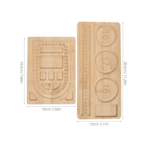 2Pcs Bamboo Bead Board For Jewelry Making Organizer Tray 1