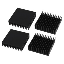 6 x Pcs Noir Aluminium Refroidisseur Radiateur Dissipateur 40 x 40 x 11mm