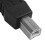 2X USB Printer Adapter Type A Female - Type B Male Black Silver Tone 8
