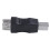 2X USB Printer Adapter Type A Female - Type B Male Black Silver Tone 6