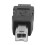 2X USB Printer Adapter Type A Female - Type B Male Black Silver Tone 4