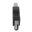 2X USB Printer Adapter Type A Female - Type B Male Black Silver Tone 5