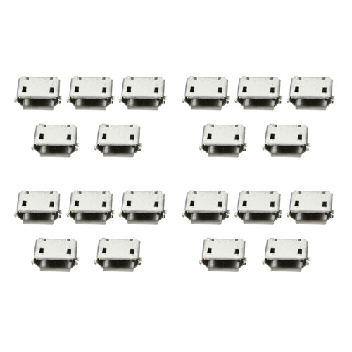 200Pcs Micro-USB Type B Female 5Pin SMT Socket Jack Connector Port PCB Board