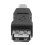 2X USB Printer Adapter Type A Female - Type B Male Black Silver Tone 3