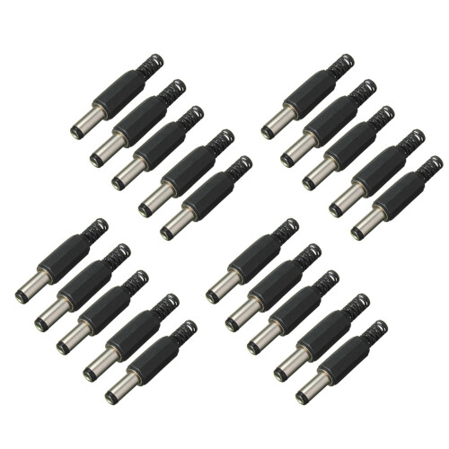 20PCS 5,5 mm x 2,5 mm Stecker -Netzstecker Buchse Adapter Adapterstecker