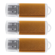 3X USB Stick Flash Pen Drive U Festplatte für PS3 PS4 PC TV Farbe: Golden Kapazität: 64MB
