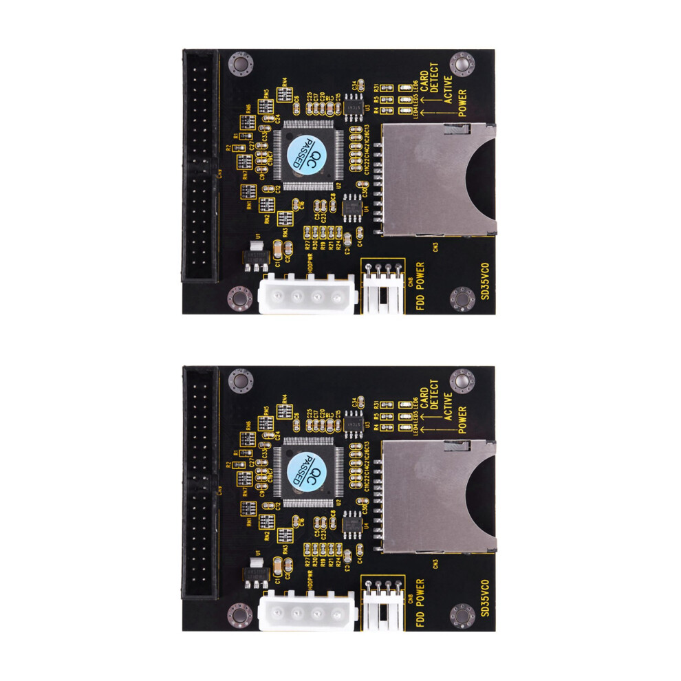 2X Sdhc Sdxc Mmc Card To Ide 40Pin 3.5Inch Male Adapter 4713193382087