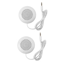 2X White 3 5mm Pillow Speaker for CD Radio MP3 Player GL