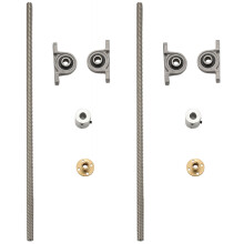 2X 300mm 8mm T8 Lead Screw Set Lead Screw+ Copper Nut + Coupler + Pillow Bearing Block for 3D Printer