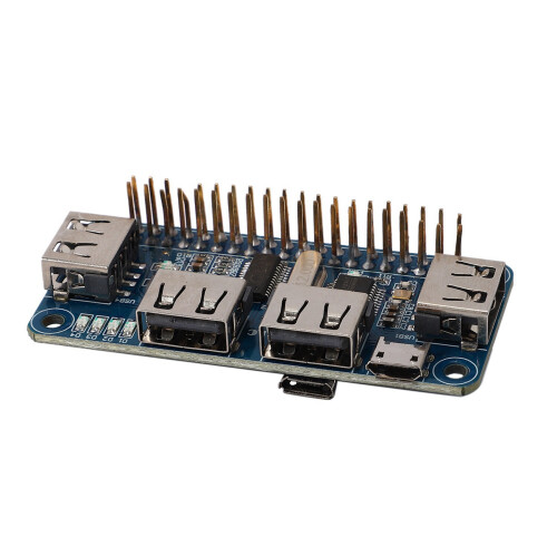 2X 4  USB HUB HAT for Raspberry Pi 3 / 2 / Zero W Extension Board USB to UART for Serial Debugging 2