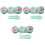 3pcs Lens Case Lens Storage Small Fish Pentagram 3