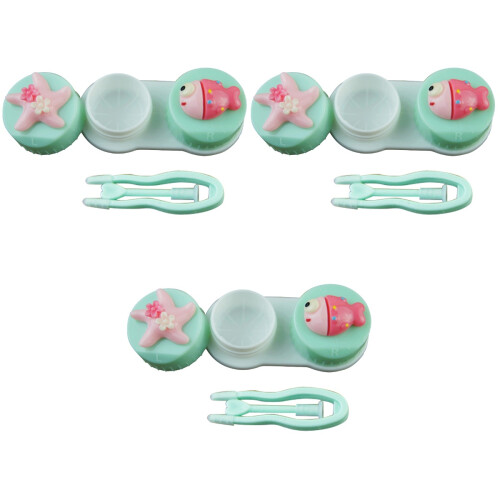 3pcs Lens Case Lens Storage Small Fish Pentagram 2