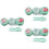 3pcs Lens Case Lens Storage Small Fish Pentagram 6