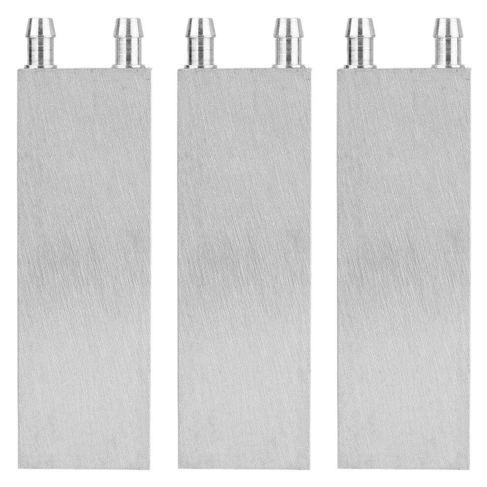 3X Aluminum Water Cooling Block 80X40x12mm Cooler For Computer Cpu Radiator Silver 4713170658099