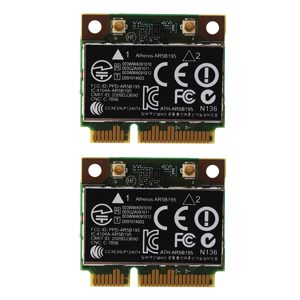 2X Ar9285 Ar5b195 150M+Bt3.0 Half Pci-E Wireless Card Sps:593127-001 592775-001 For 430 431 435 436 4530S Green 4713298614137