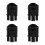 4Pcs Waterproof Flashlight Mount Black Hard Hat Headlamp Holder 5