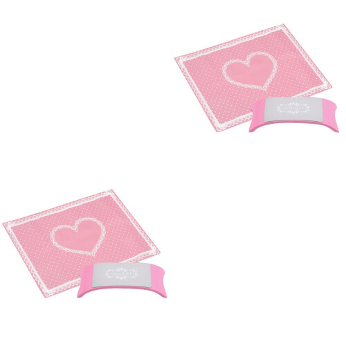 2 Count Manicure Arm Rest Elevated Nail Hand Pad Foldable Pillow 2