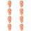 8Pcs Ear Acupuncture Teaching Model in Chocolate PVC for Massage 11
