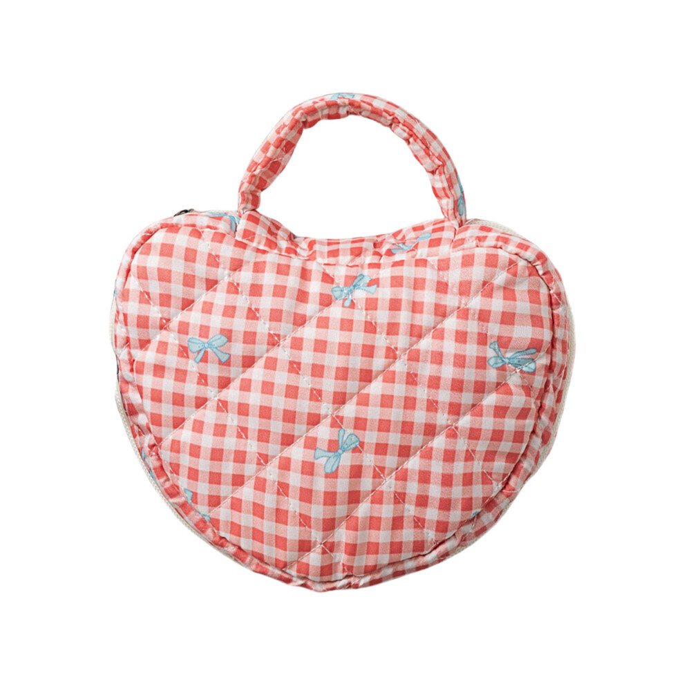 Spacious Heart Pattern Cosmetic Pouch Women's Toiletry-J