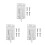 3Pcs Zinc Sliding Window Sash Locks White Security Adjustable Fit 9