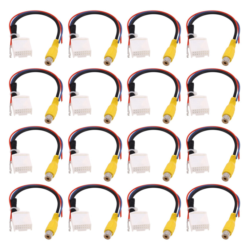 20X 16 Pin Car Rear View Camera Adapter Cable Parking Backup Camera Video Cable Adapter For Camry 7Th 4711138298264