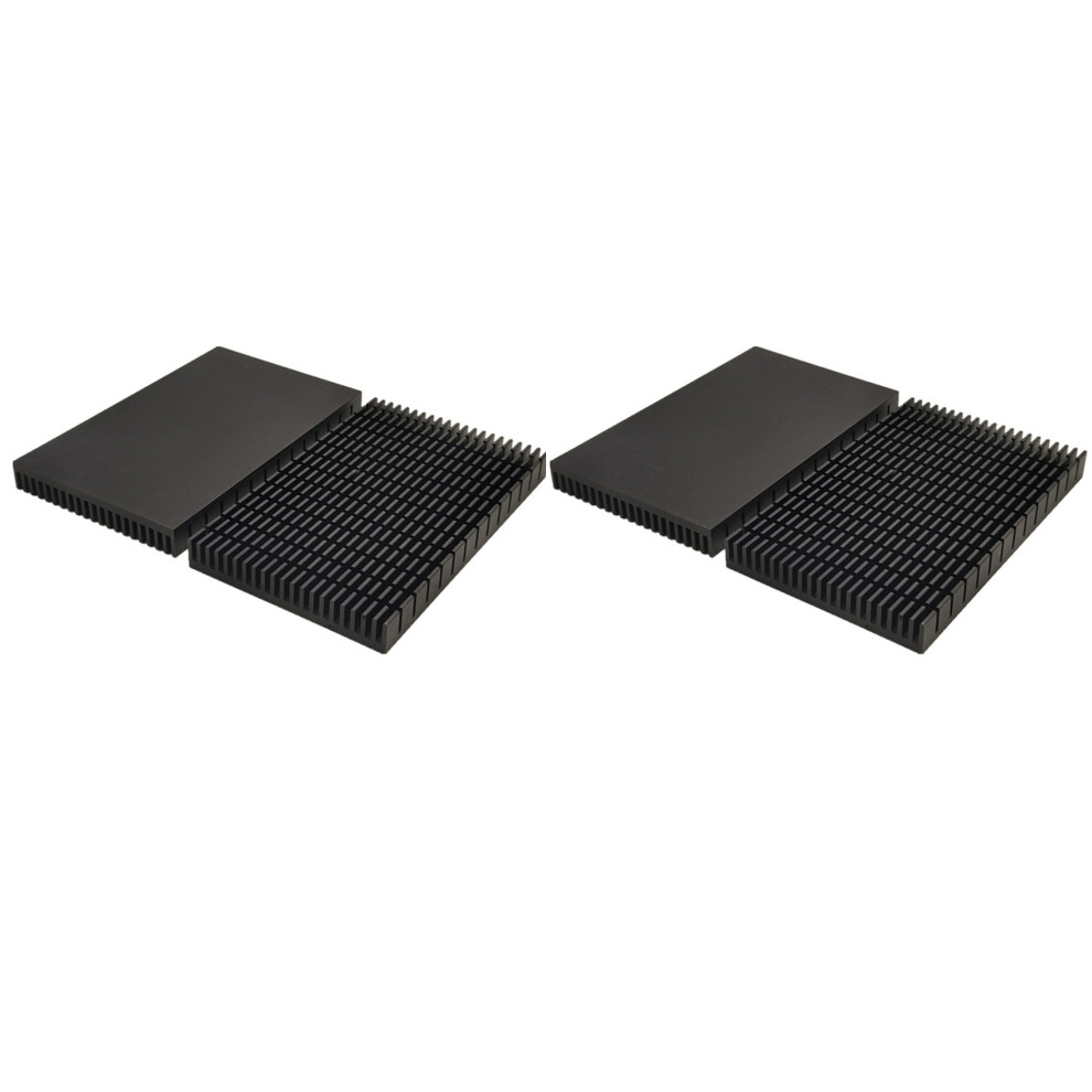 2X Diy Aluminum Radiator For Rtx 3080 3090 Card Backside Vram, Mod Gpu Backplate 150X90x15mm Black 4713617444582