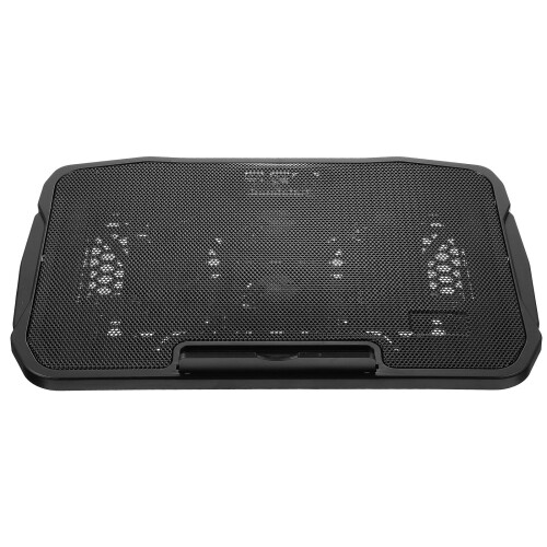 2St Zwarte Laptop Cooling Rack Met USB En Verstelbare Ventilator