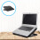 2St Zwarte Laptop Cooling Rack Met USB En Verstelbare Ventilator 9