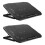 2St Zwarte Laptop Cooling Rack Met USB En Verstelbare Ventilator 5
