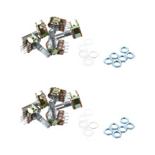10 Pcs B50K 50K Ohm 6 Pins Split Shaft Rotary Linear Dual Taper Potentiometers