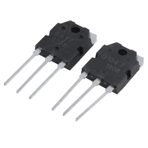 8 Silicon Transistor - D 1047 + B 817, 200 V, 12 A 1
