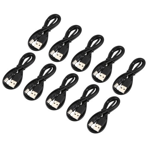 10X USB Cable 5.5mm / 2.1mm 5V   Jack Power Cable (Black, 102CM)