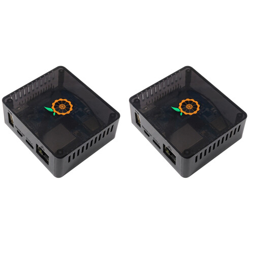 2X for Orange Pi Zero 2 ABS Black Case, Cannot Hold Expansion Board Together,Only the Development Board Can Be Installed