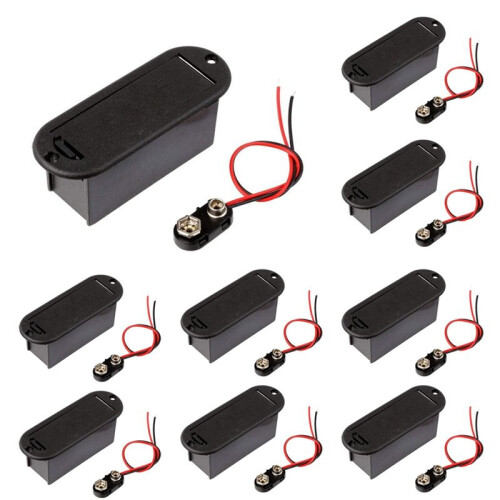 10X 9V Battery Holder Case for Active Guitar Bass Pickup