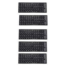 5X Autoadesivo Della Tastiera Delle Lettere Russe per la Copertura Della Tastiera del PC Desktop del Computer Portatile del Taccuino Autoadesivo Della