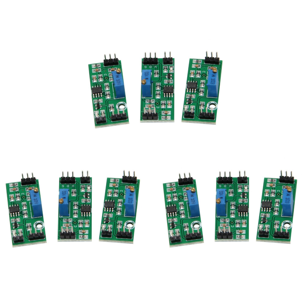 9Pcs Lm393 3.5-24V Voltage Comparator Module With Led Indicator High Level Output Analog Comparator Control 4712807577239