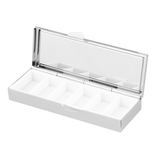 3 Pcs Rectangular Stainless Steel Pill And Candy Storage Box